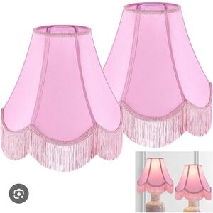 Pink Fringe Lamp Shades